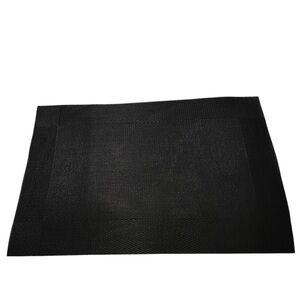 Unbranded Placemats Set of 4 Black PVC Placemats 17.5” X 12"